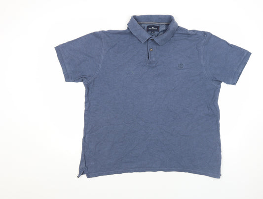 Marks and Spencer Blue Harbour Men's Blue XL Cotton Polo Shirt