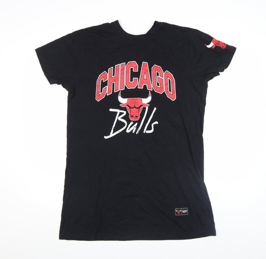 NBA Chicago Bulls Womens Black XS Short Sleeve Cotton T-Shirt
