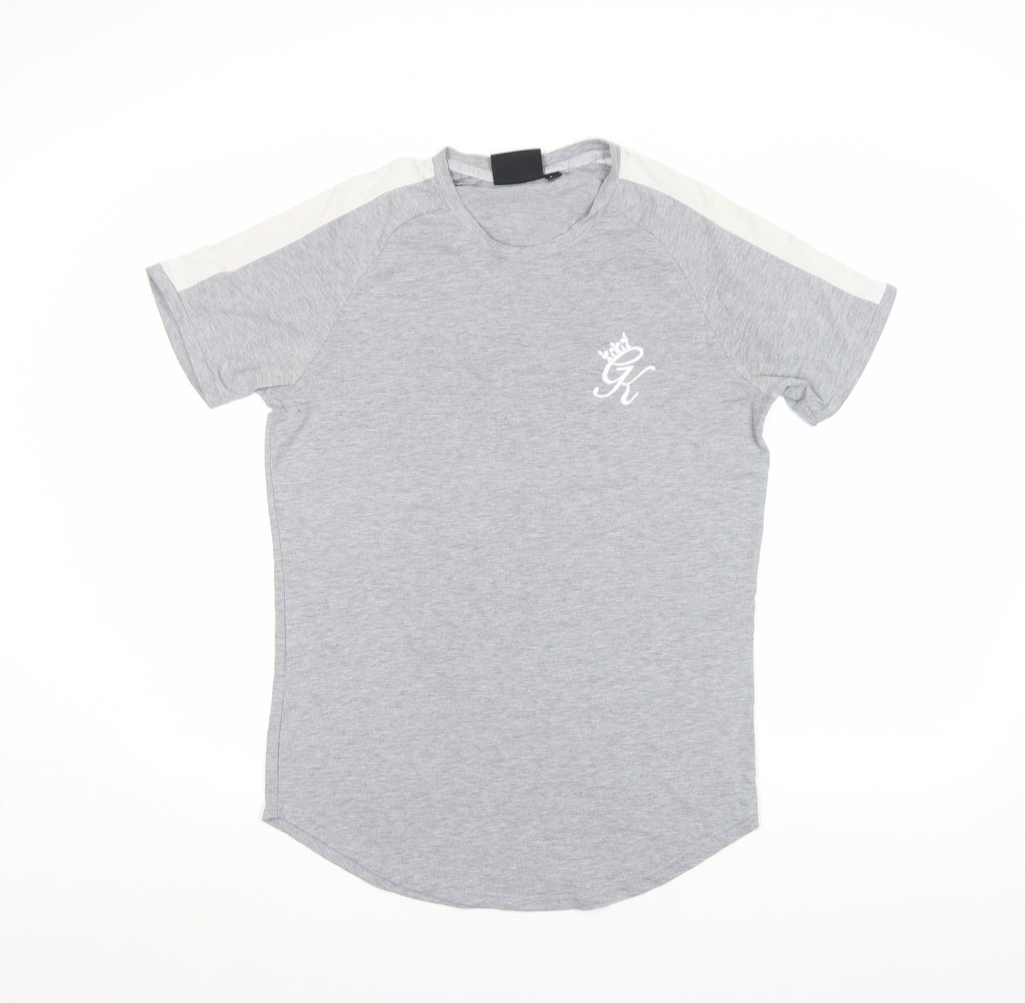 SikSilk Men's Grey Slim Fit Short Sleeve Crew Neck T-Shirt M