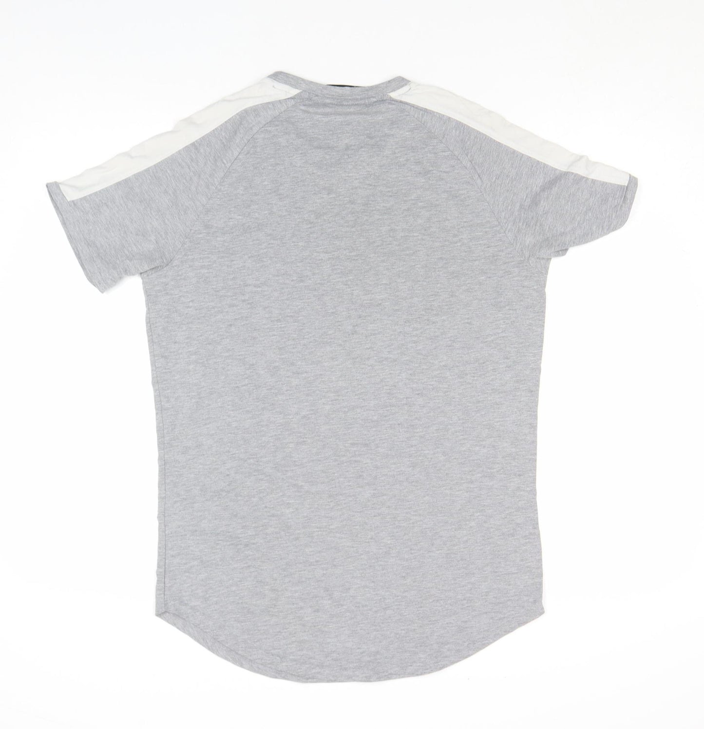 SikSilk Men's Grey Slim Fit Short Sleeve Crew Neck T-Shirt M