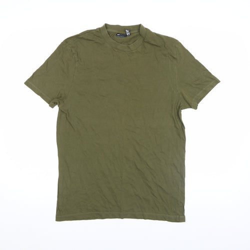 ASOS DESIGN Men’s Green Cotton Crew Neck Short Sleeve T-Shirt Size S