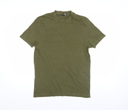 ASOS DESIGN Men’s Green Cotton Crew Neck Short Sleeve T-Shirt Size S