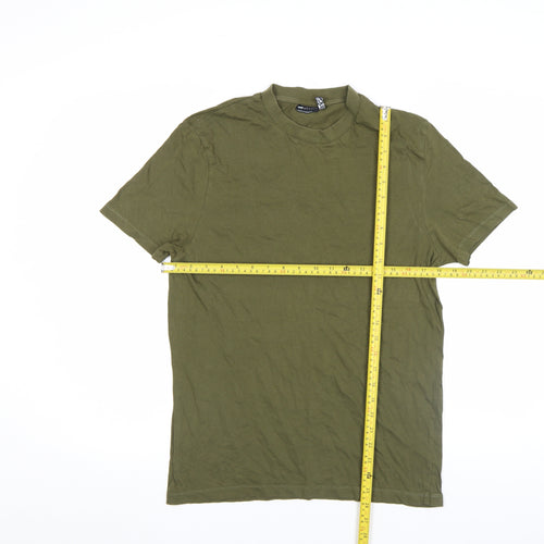 ASOS DESIGN Men’s Green Cotton Crew Neck Short Sleeve T-Shirt Size S