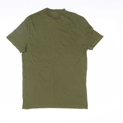 ASOS DESIGN Men’s Green Cotton Crew Neck Short Sleeve T-Shirt Size S
