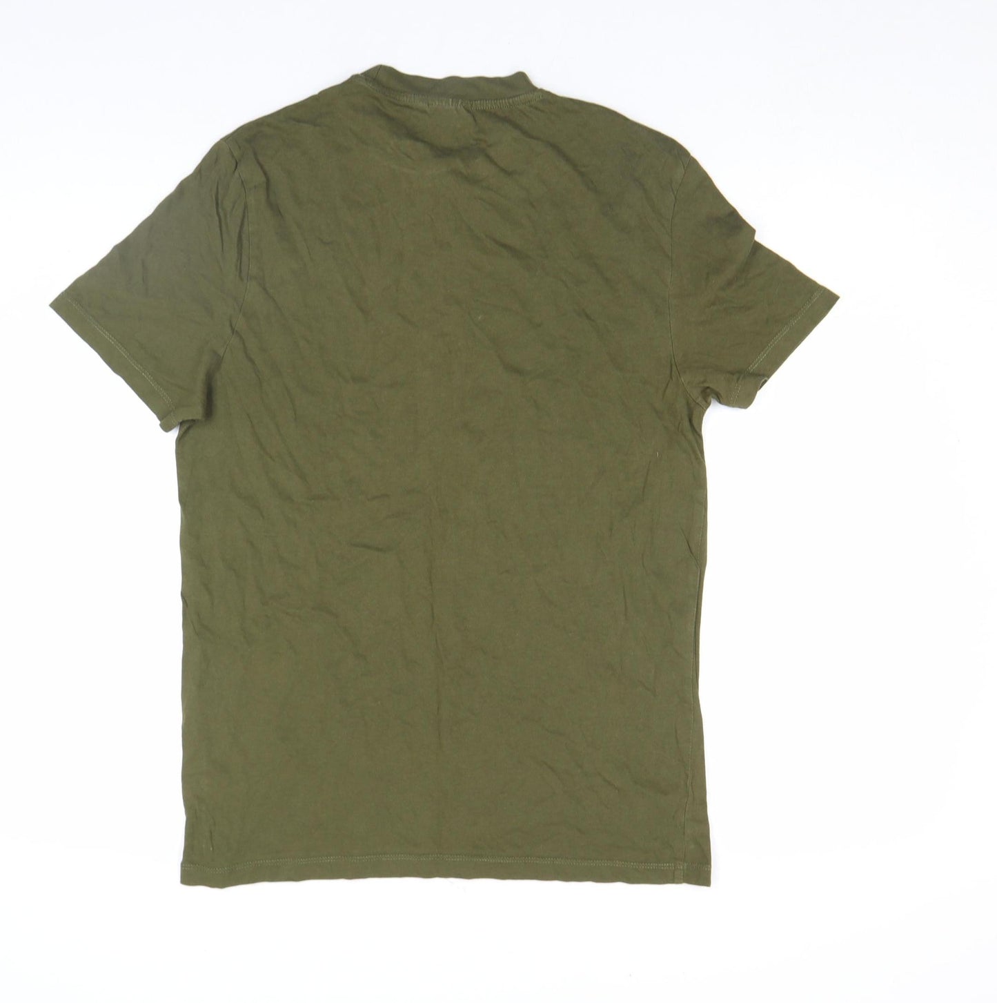 ASOS DESIGN Men’s Green Cotton Crew Neck Short Sleeve T-Shirt Size S
