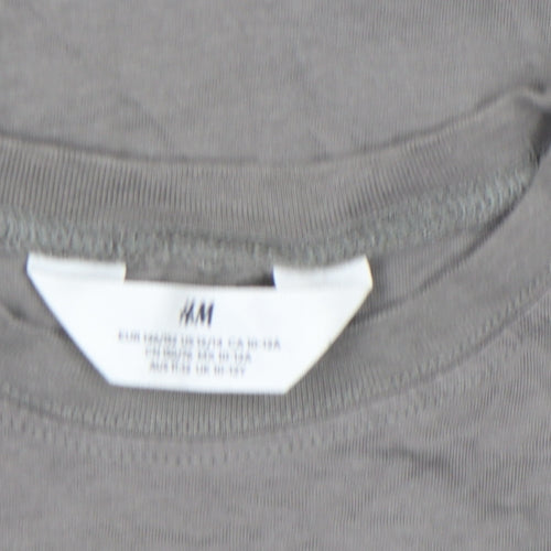 H&M Boys Grey Gaming 'Epic Level' Cotton T-Shirt 10-11 Years