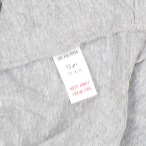 Cosy n Dozy Girls Grey Just Sleep Graphic T-Shirt 13 Years