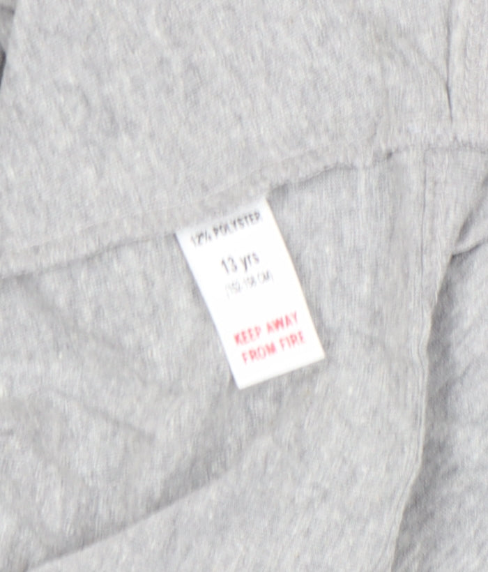 Cosy n Dozy Girls Grey Just Sleep Graphic T-Shirt 13 Years