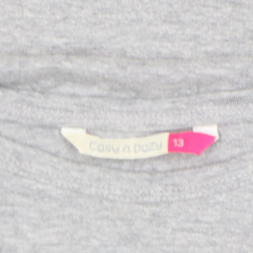 Cosy n Dozy Girls Grey Just Sleep Graphic T-Shirt 13 Years