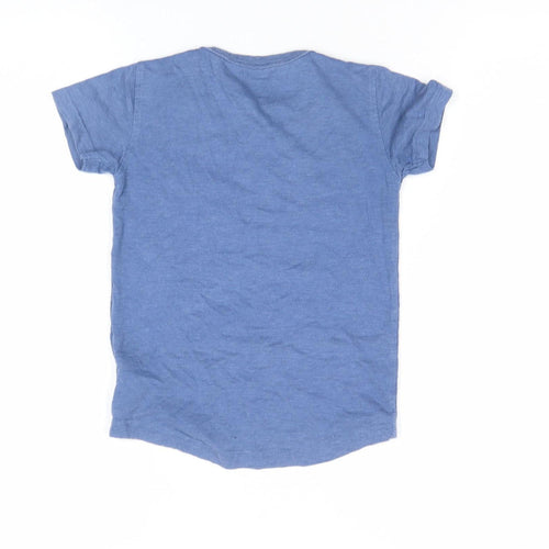 Next Girls Blue Star Print Cotton Blend T-Shirt 4-5 Years