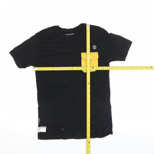 Primark Boys Black Gaming Graphic T-Shirt 10-11 Years Short Sleeve