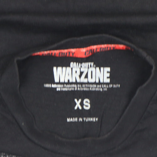 Activision Boys Black Call of Duty Warzone Graphic Cotton T-Shirt XS