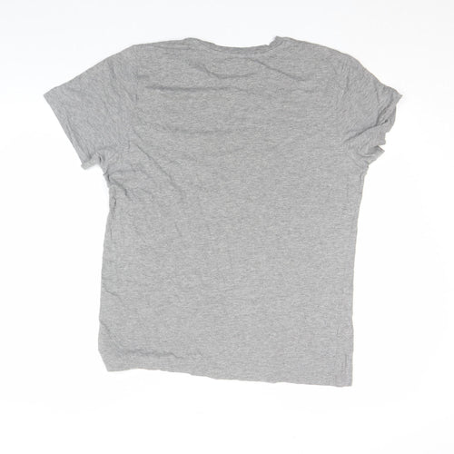 Jack & Jones Men's Grey Vintage Graphic Cotton T-Shirt Size L