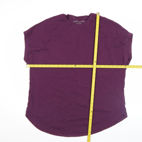 JD Williams Women's Purple Size 20 Basic Crew Neck Short Sleeve T-Shirt