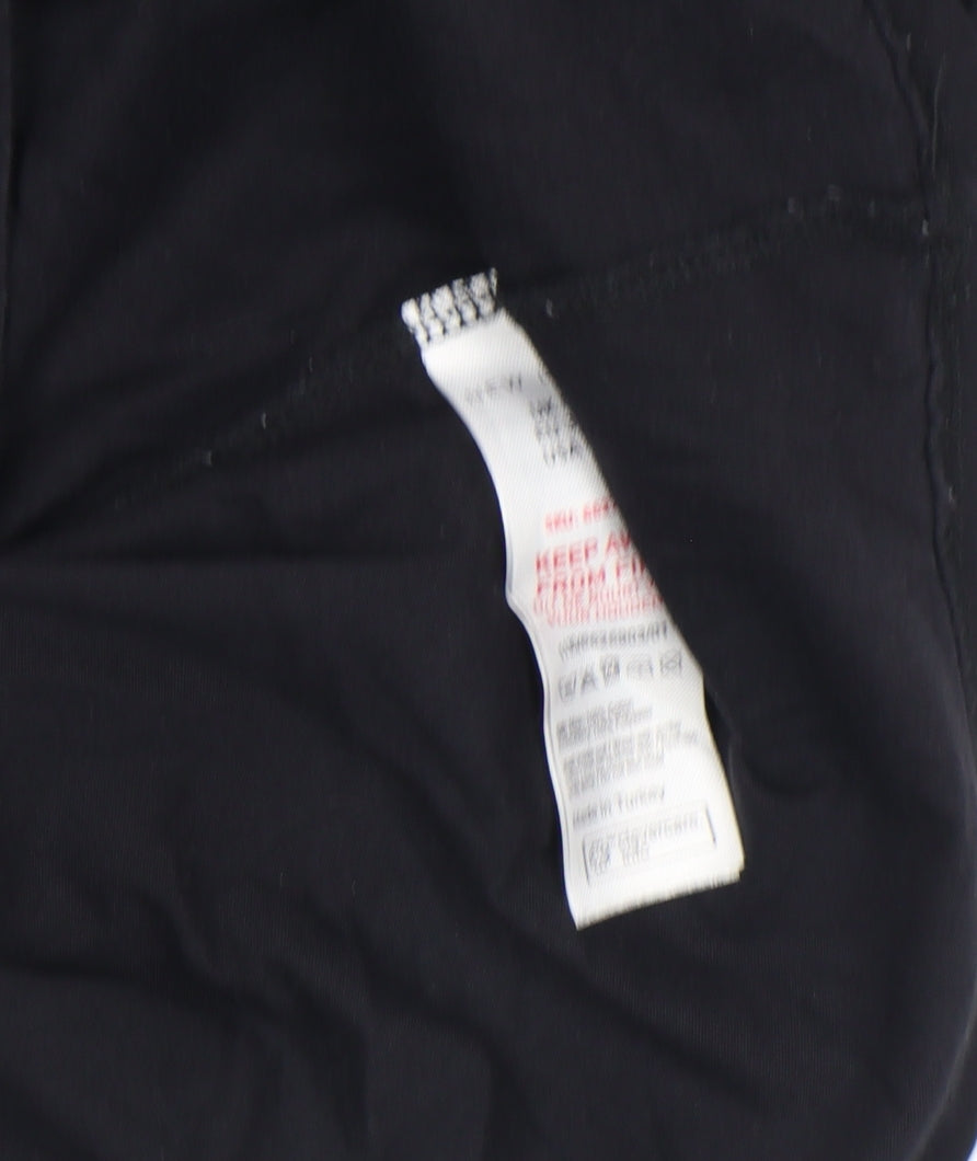 New Look Women Black Ruffle Sleeve Self Love T-Shirt Size 8