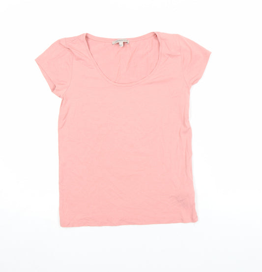 Marks and Spencer Women’s Pink Short Sleeve Cotton Blend T-Shirt Size S