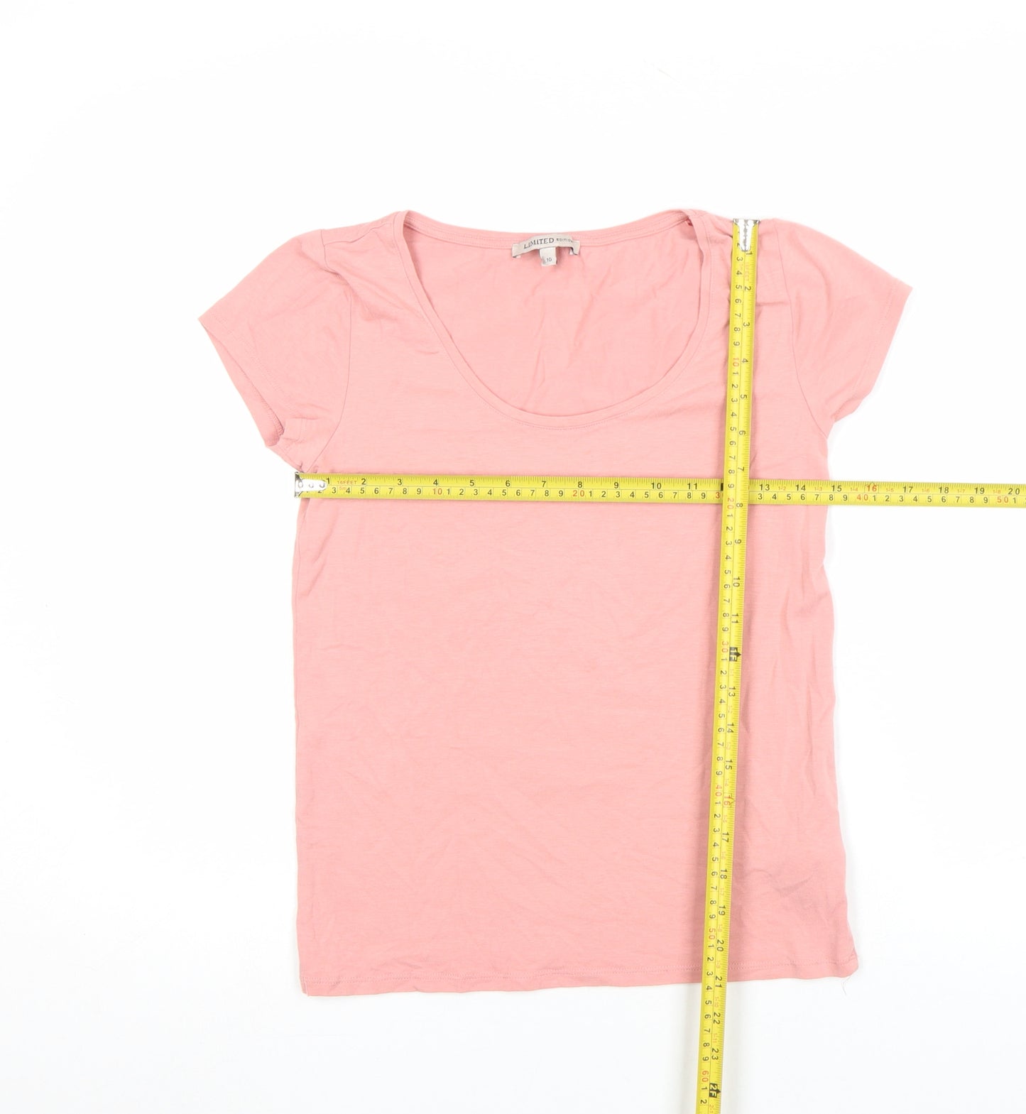 Marks and Spencer Women’s Pink Short Sleeve Cotton Blend T-Shirt Size S