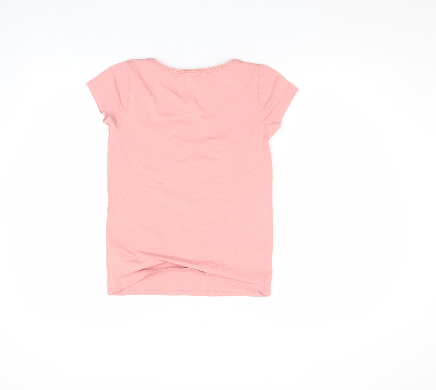 Marks and Spencer Women’s Pink Short Sleeve Cotton Blend T-Shirt Size S