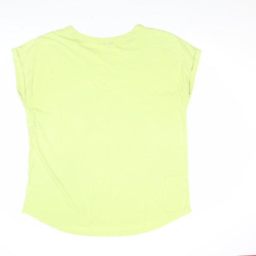 Next Womens Green Glitter Star T-Shirt Size 20 Short Sleeve