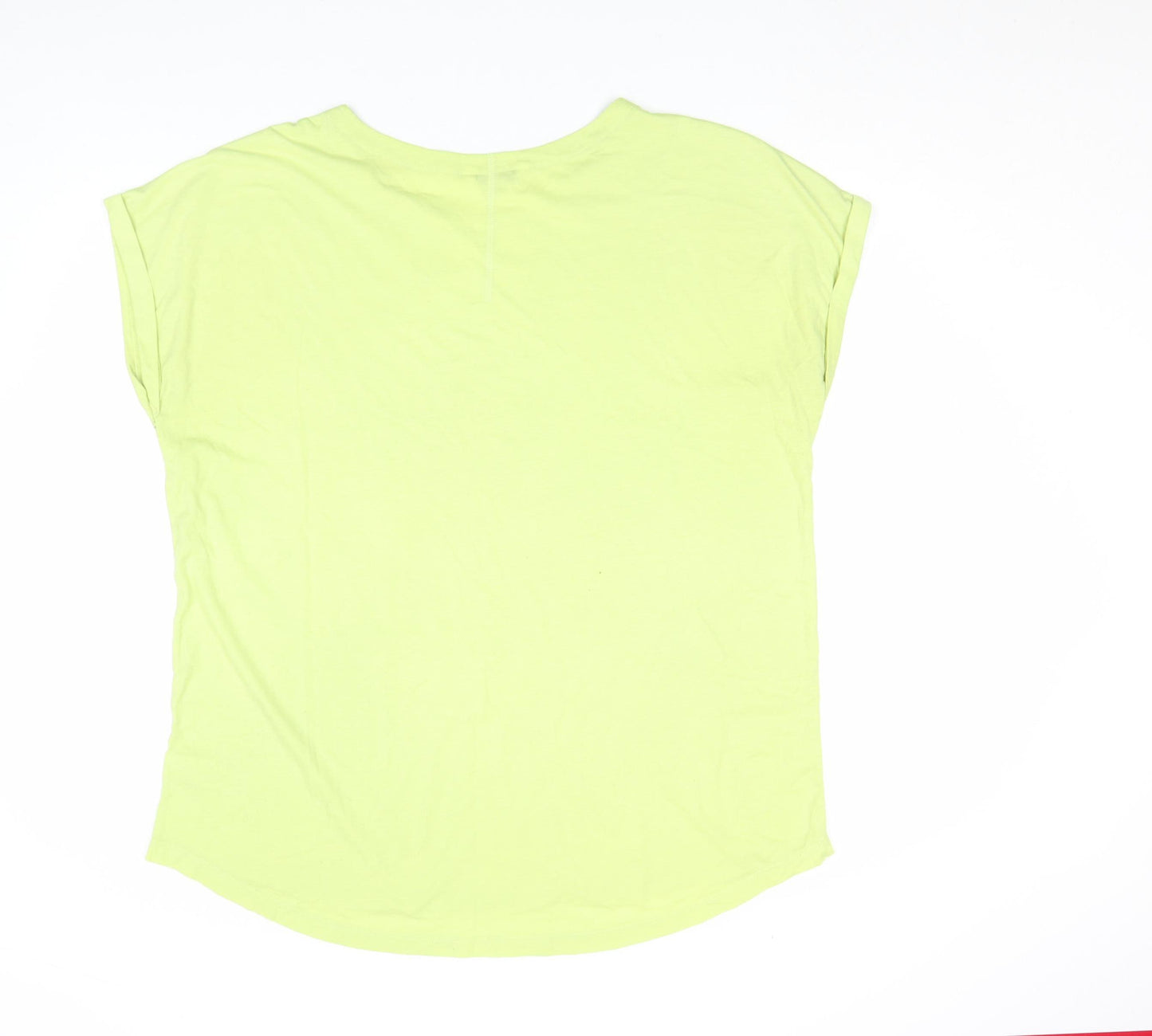 Next Womens Green Glitter Star T-Shirt Size 20 Short Sleeve