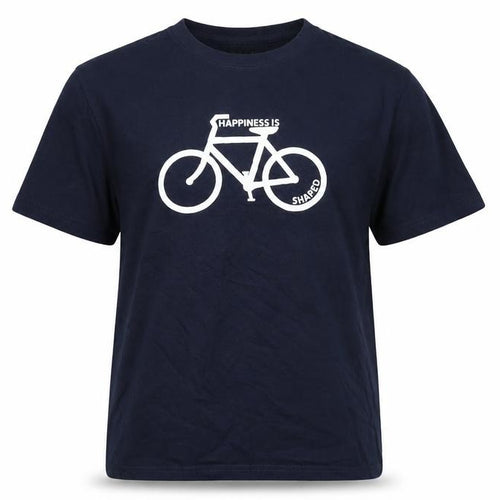 T-34 Unisex Blue Cycling Graphic Cotton T-Shirt M