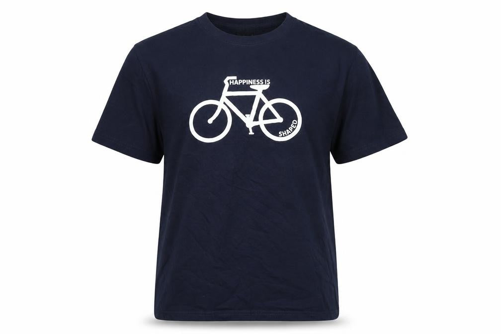 T-34 Unisex Blue Cycling Graphic Cotton T-Shirt M
