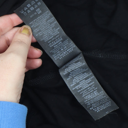 Lipsy London Women's Black Lace Bell Sleeve Tunic Blouse Size 12