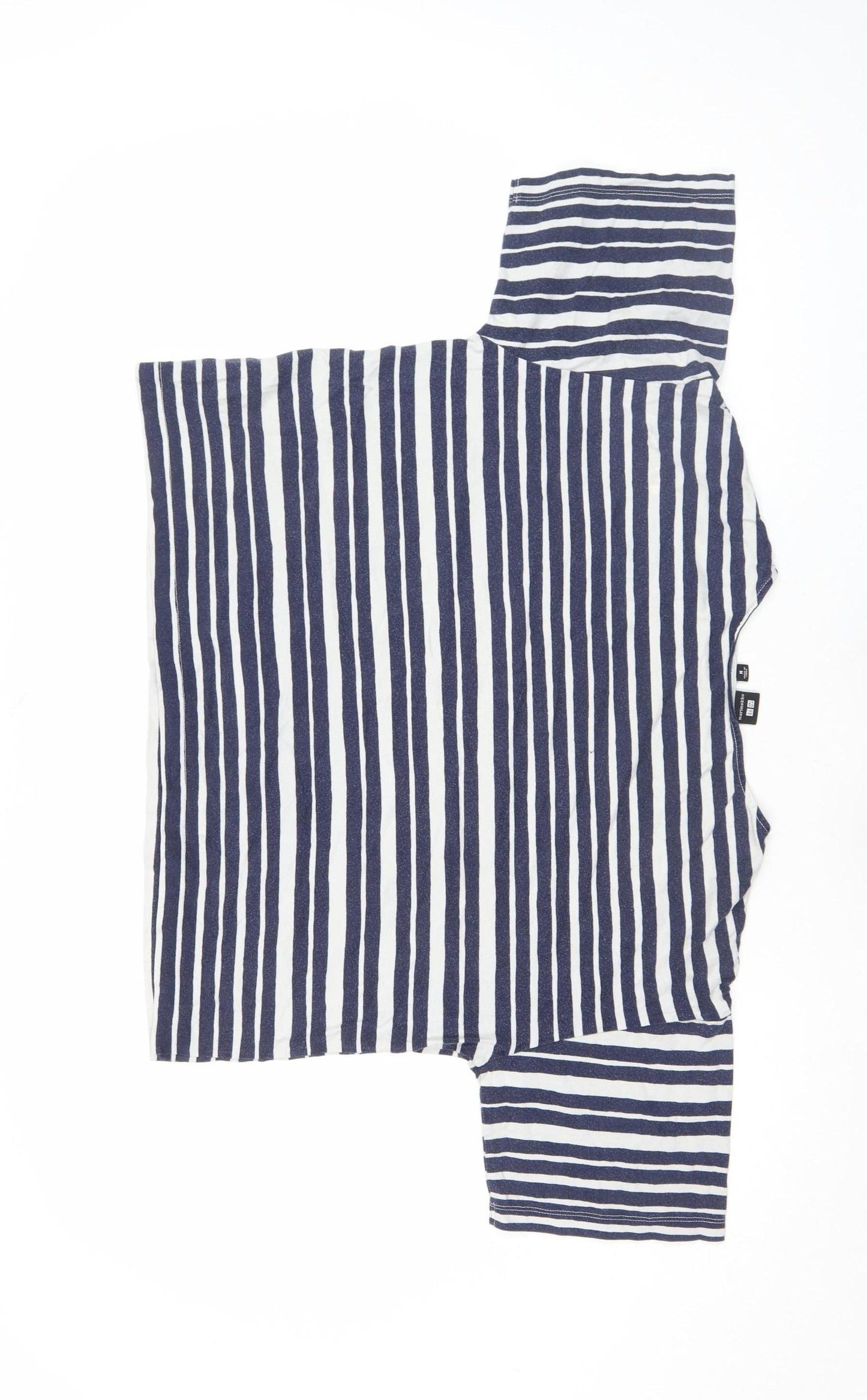Uniqlo x Marimekko Women’s Blue Striped Cotton Relaxed Fit T-Shirt Size M