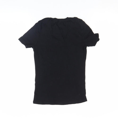 Jeans for Genes Womens Black 100% Cotton Graphic T-Shirt Size S