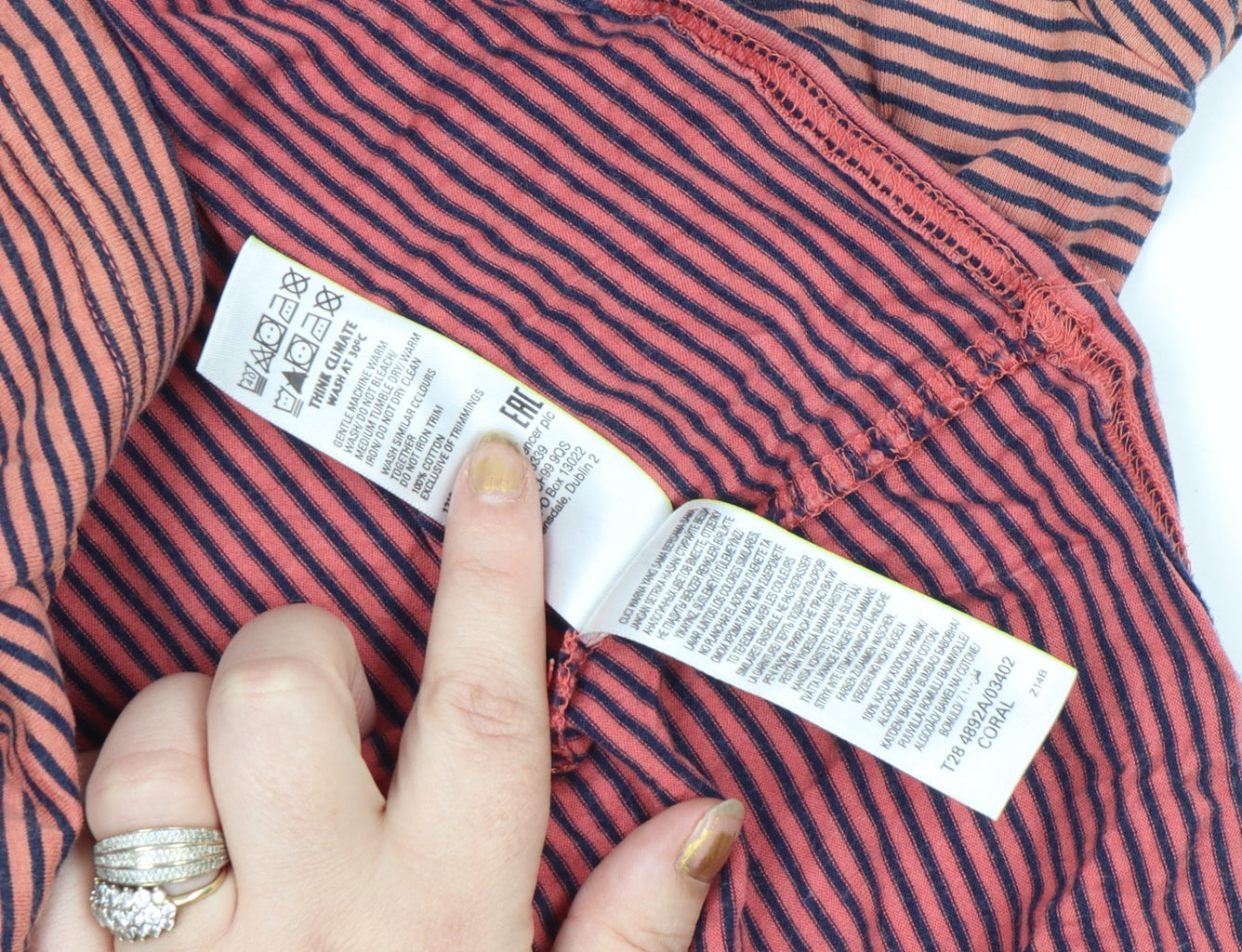 Marks and Spencer Autograph Men's Orange Striped Cotton Polo Shirt Size L
