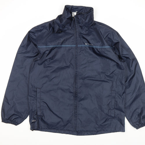 Quechua Men's Blue XL Windbreaker Jacket Lightweight Zip Up