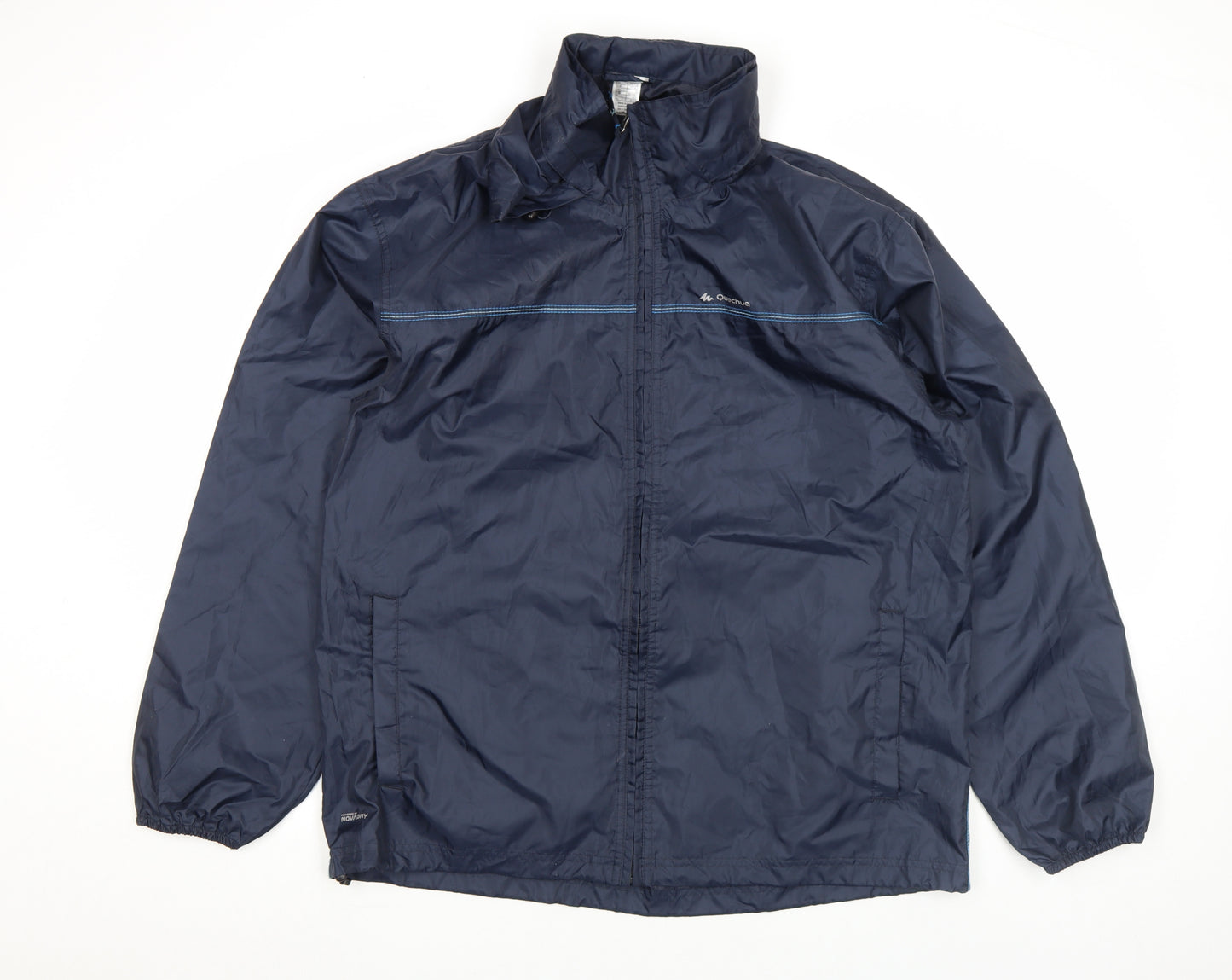 Quechua Men's Blue XL Windbreaker Jacket Lightweight Zip Up