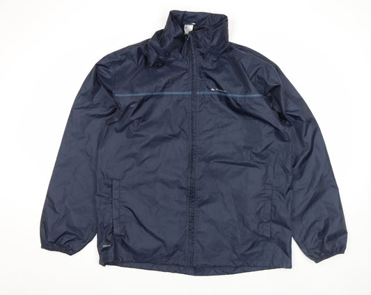 Quechua Men's Blue XL Windbreaker Jacket Lightweight Zip Up