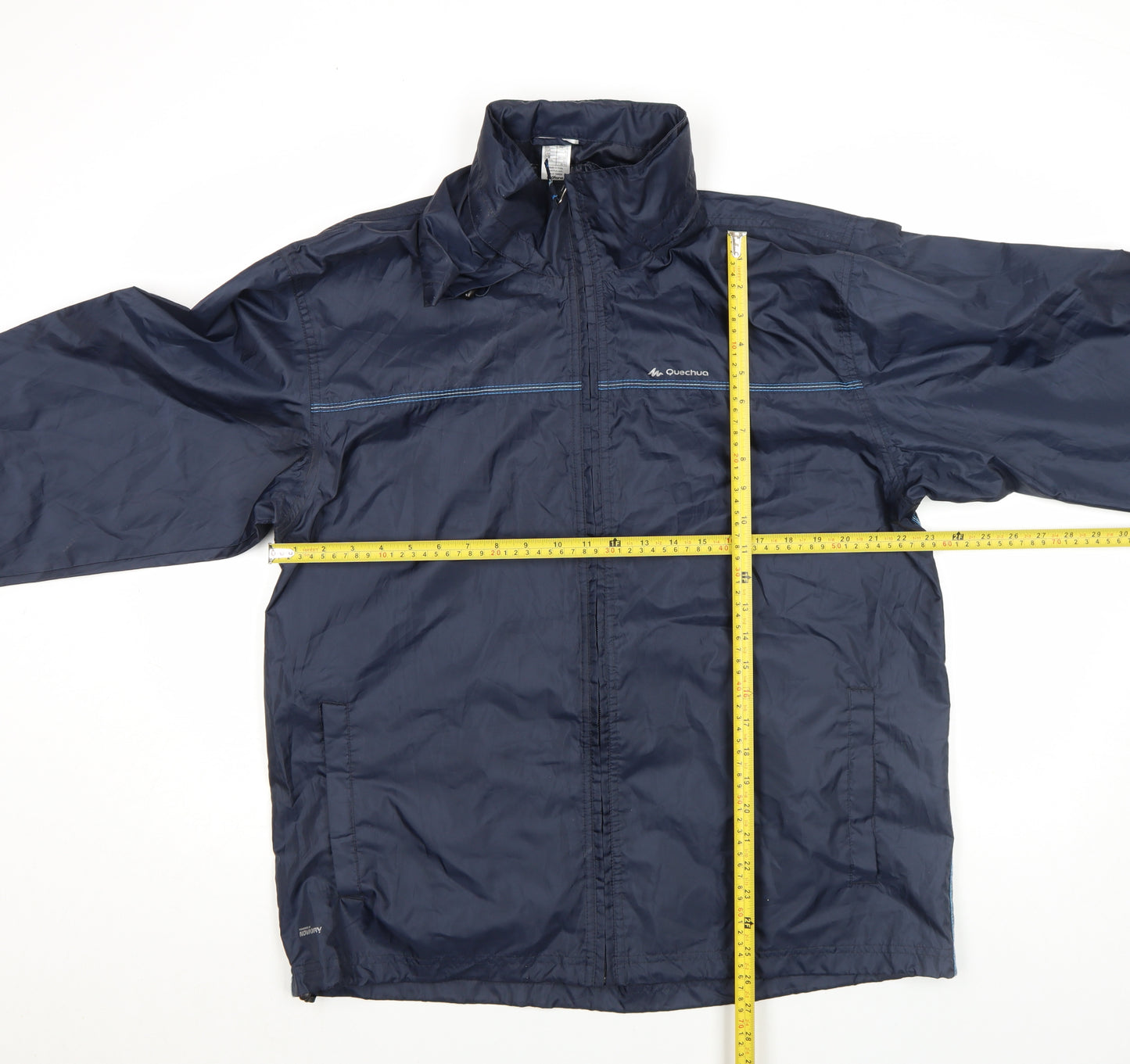 Quechua Men's Blue XL Windbreaker Jacket Lightweight Zip Up