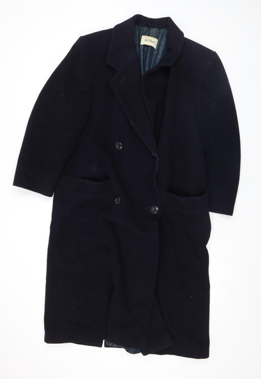 Gil Bret Men's Black Wool Cashmere Long Overcoat Size 40