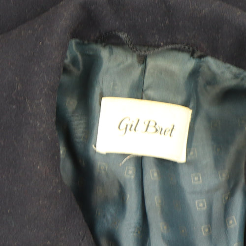 Gil Bret Men's Black Wool Cashmere Long Overcoat Size 40