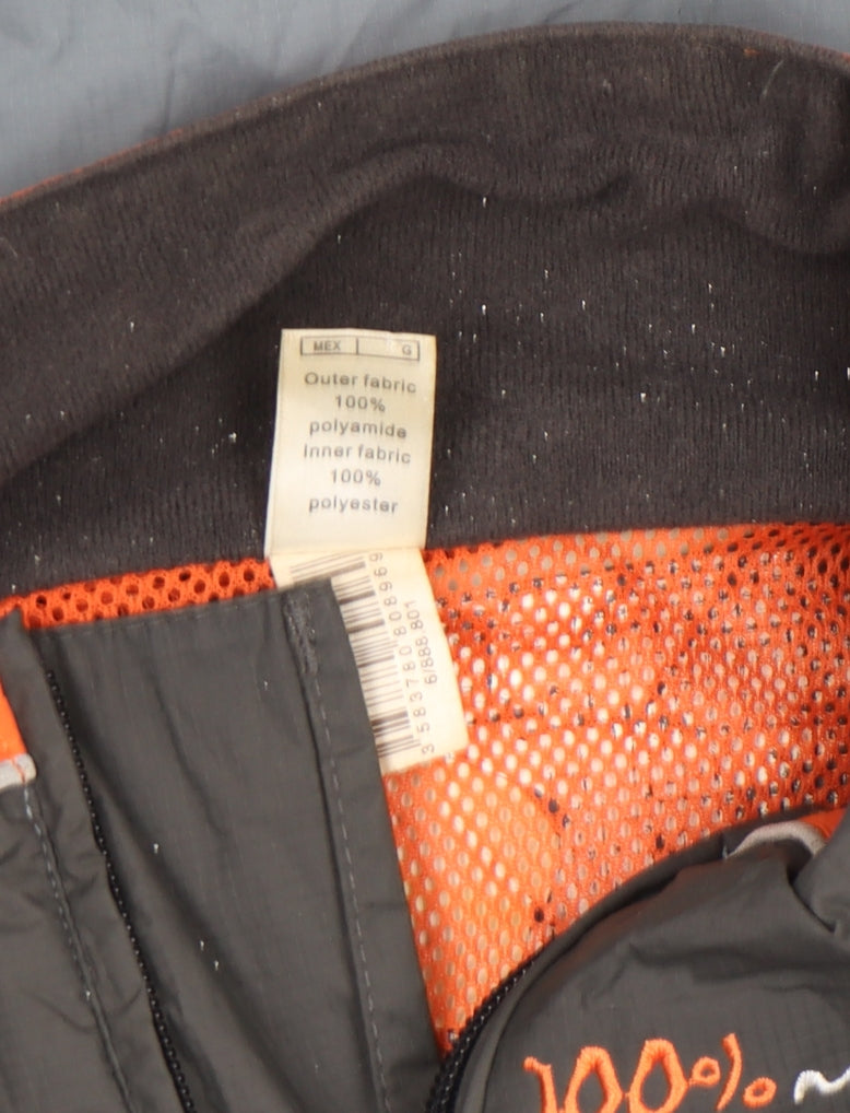 Decathlon Men's Grey Orange XL Windbreaker Jacket Lightweight Outdoor