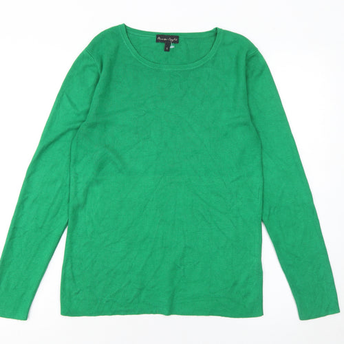 Phase Eight Women Green UK 14 Long Sleeve Knit Jumper