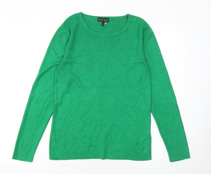 Phase Eight Women Green UK 14 Long Sleeve Knit Jumper