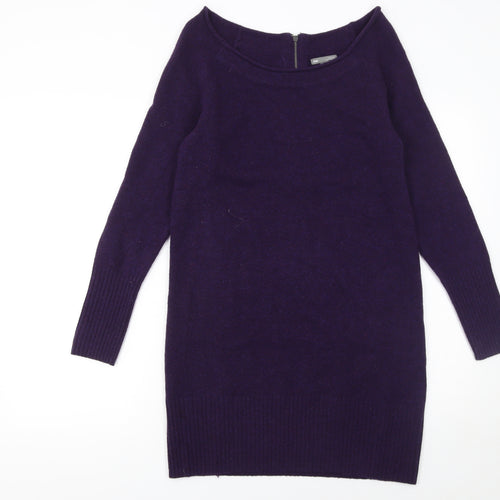 Gap Women's Purple Wool Jumper Dress XS Long Sleeve Knit
