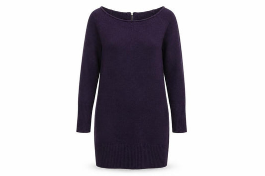 Front view of Gap Women's Purple Wool Jumper Dress XS Long Sleeve Knit