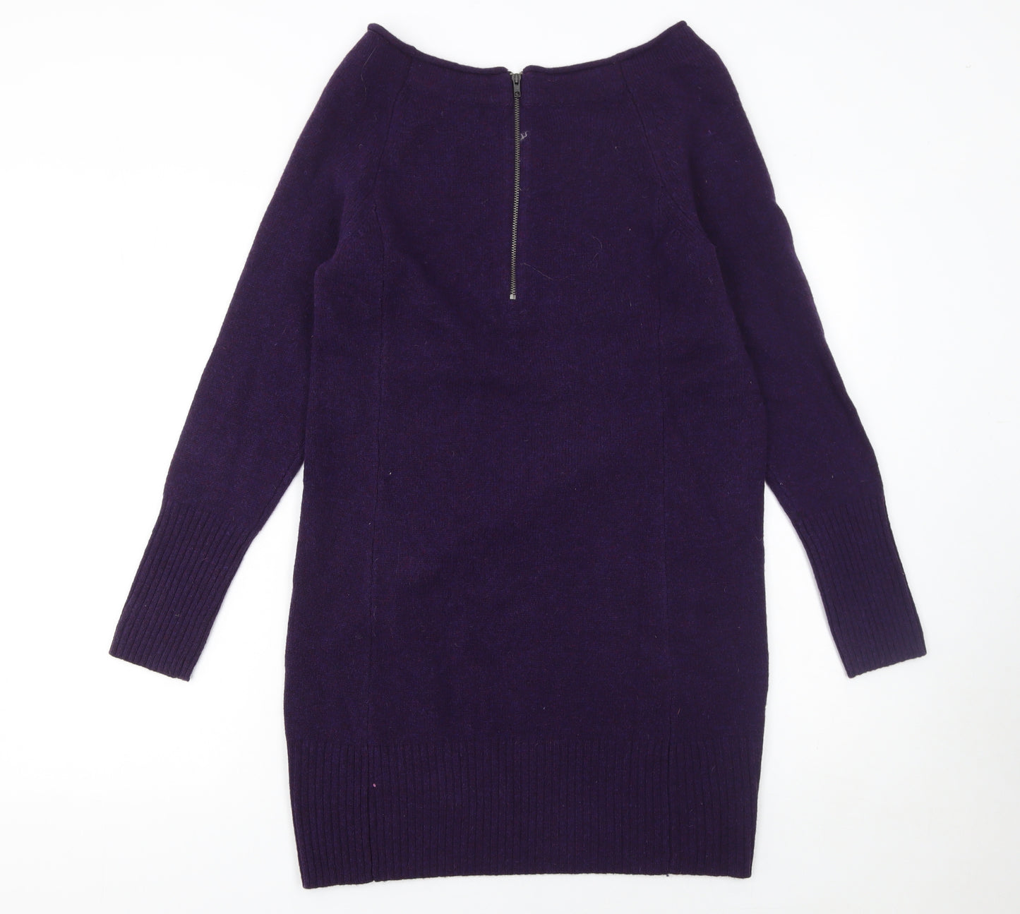 Gap Women's Purple Wool Jumper Dress XS Long Sleeve Knit