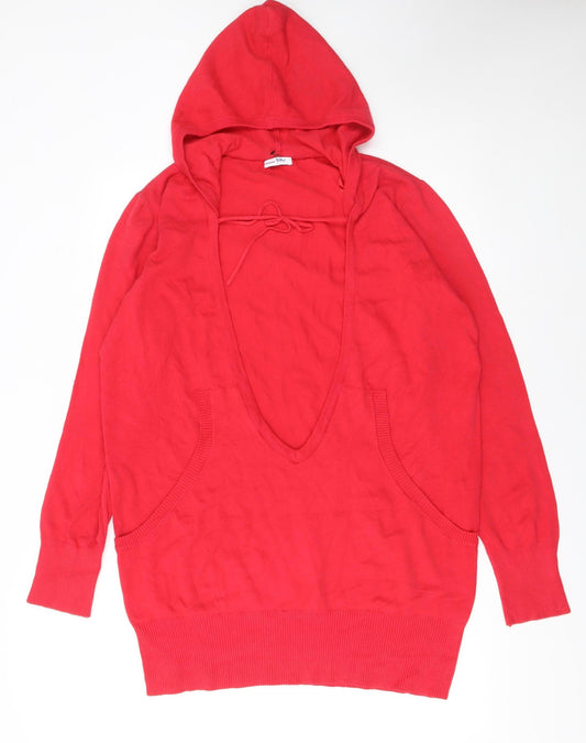 Matalan Women Red Pullover Hoodie Size 22 Cotton Blend Casual