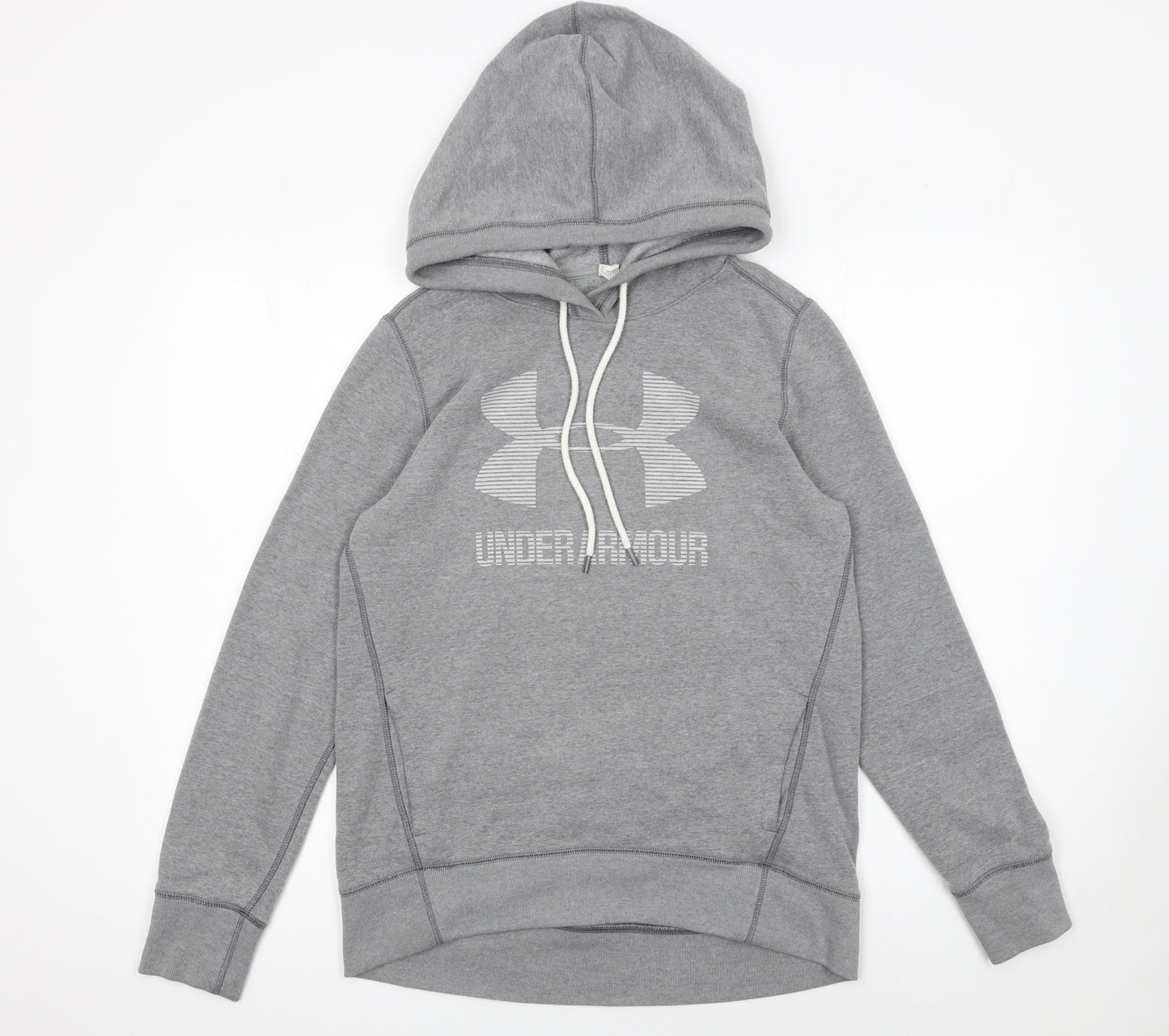 Under Armour Men's Grey Pullover Hoodie Small Logo Sportswear