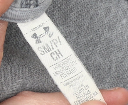 Under Armour Men's Grey Pullover Hoodie Small Logo Sportswear