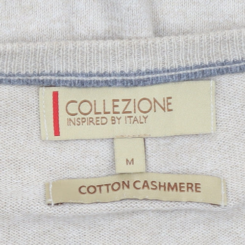 Marks and Spencer Men’s Beige Cotton Cashmere Crew Neck Jumper M