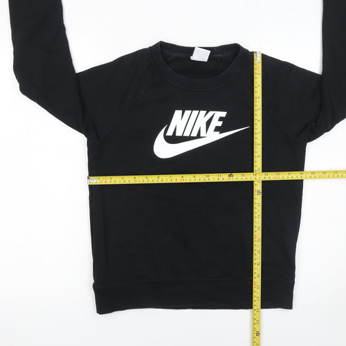 Nike Women's Black XS Pullover Sweatshirt with Logo Print