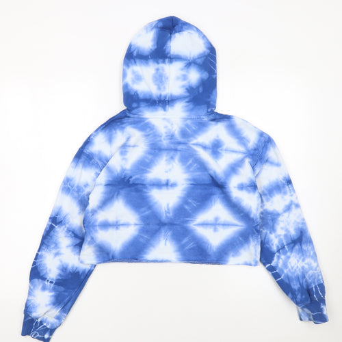 GAP Teen Girls Blue Tie-Dye Fleece Pullover Hoodie Size 12 Years