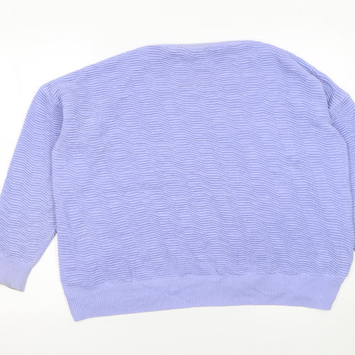French Connection Women’s Purple Cotton Crew Neck Jumper M