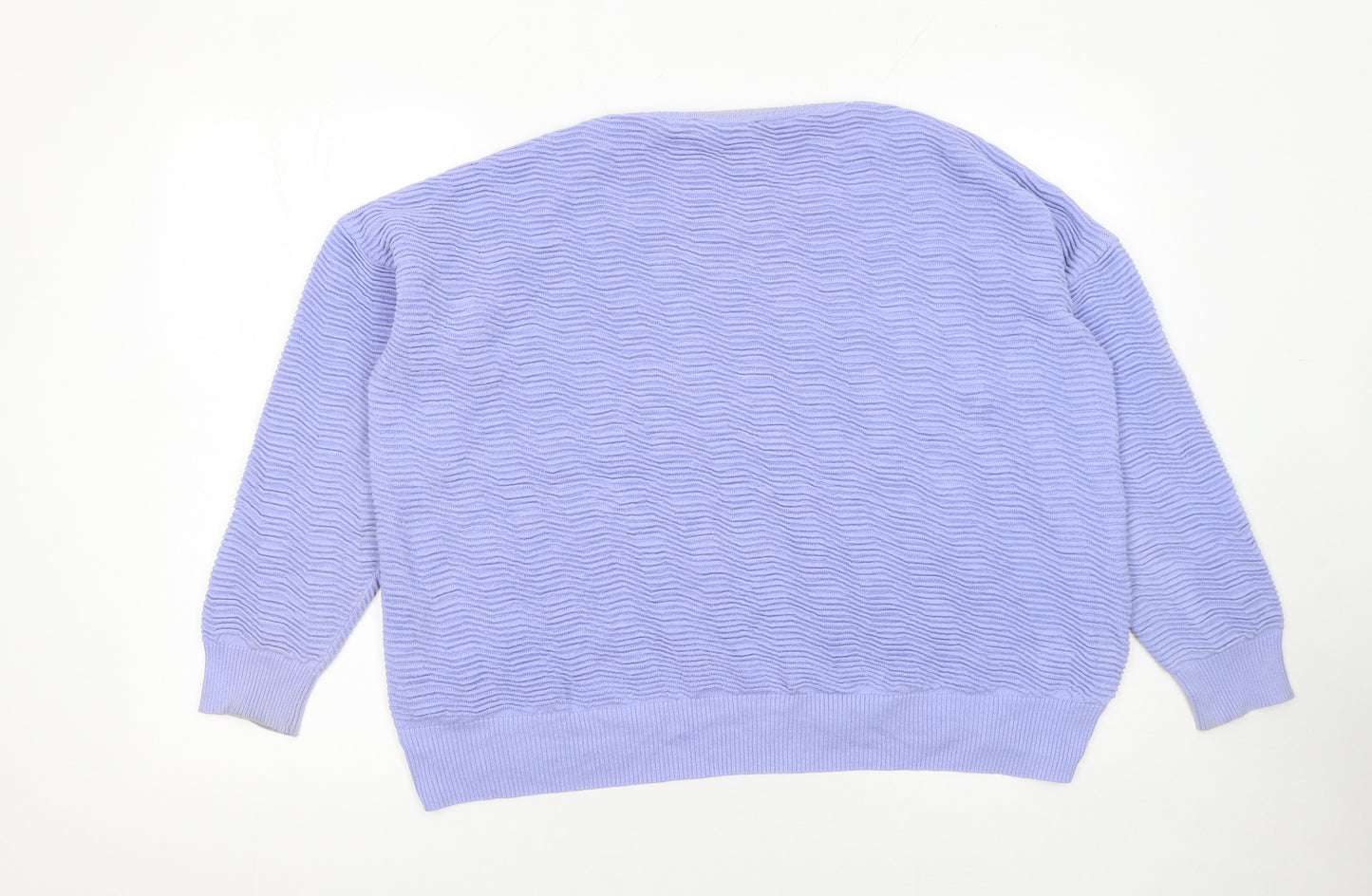 French Connection Women’s Purple Cotton Crew Neck Jumper M